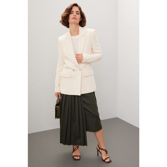 MAJE Off-White Tweed Creamy Oversized Vileno Blazer size 38 Flawed - Picture 15 of 16